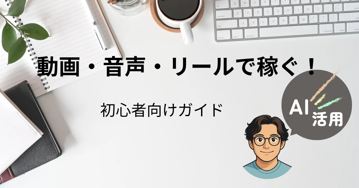 AIで完結！動画・音声・リール副業